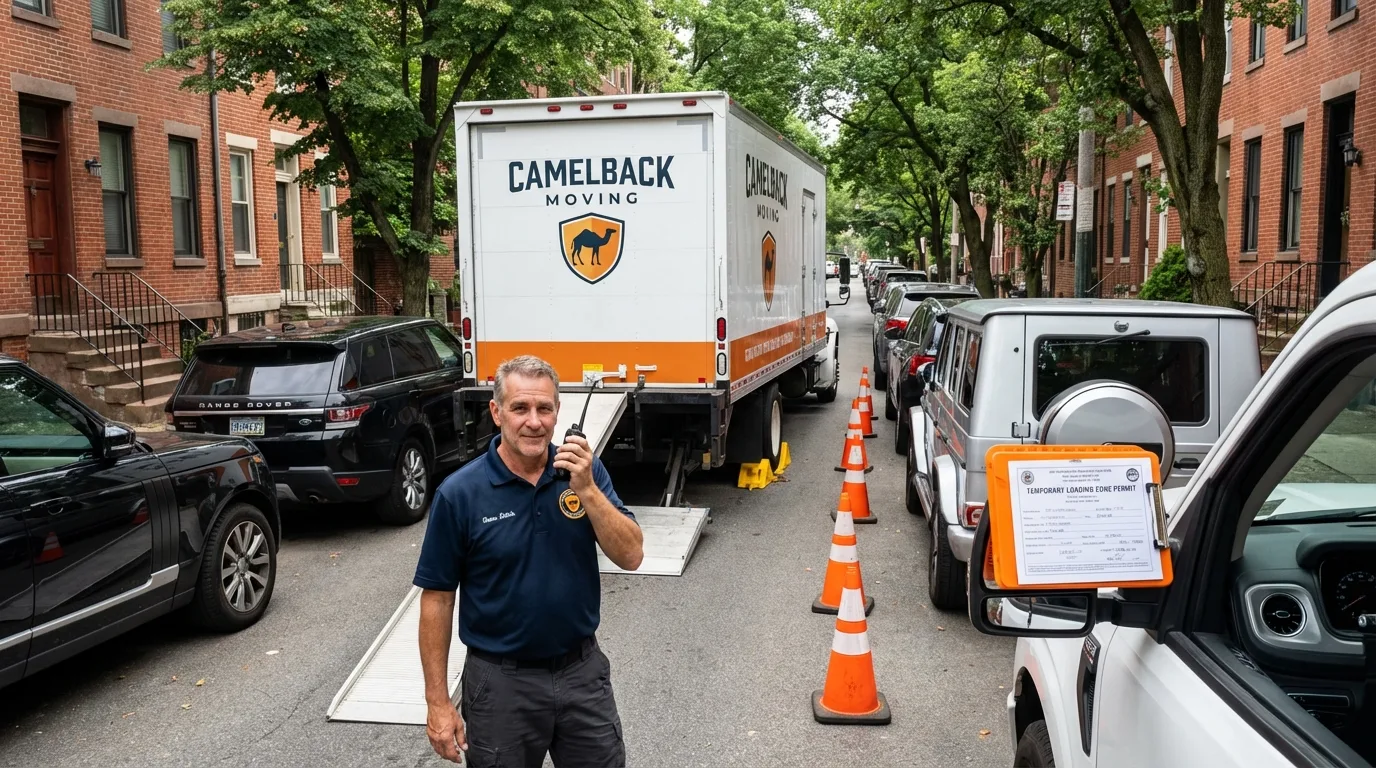 City street loading permit setup in East Falmouth, MA
